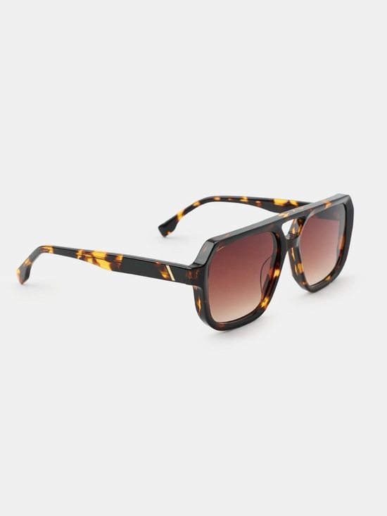 Zara Accessories - ZARA AVIATOR ACETATE SUNGLASSES BROWN NWT